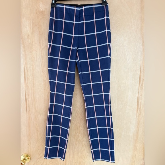 Rag & Bone Blue Plaid Ankle Skinnies. - Picture 5 of 11